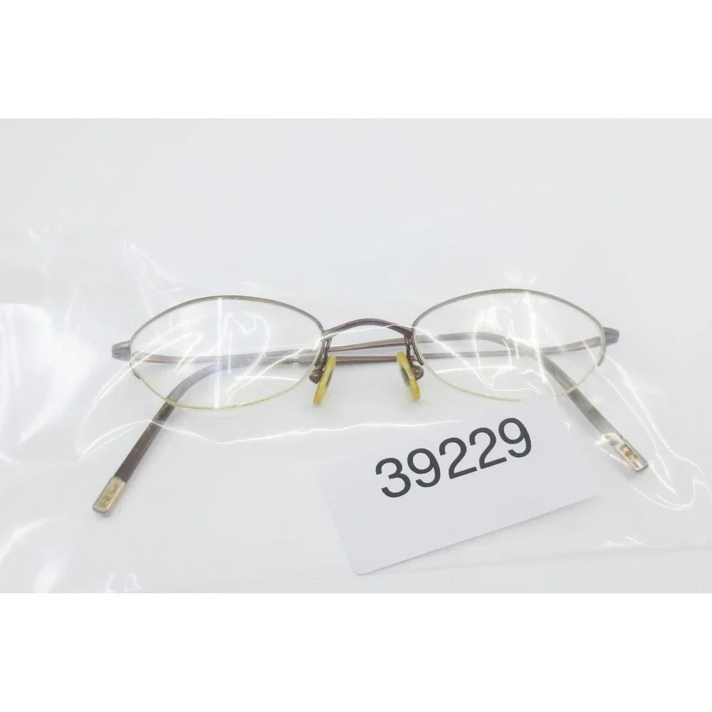 Ralph Lauren RL 1354 Brown Oval Metal Eyeglasses Frames Italy 140 39229